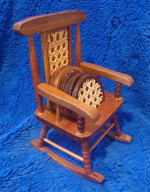Wooden Rocking Chair / Coaster Set - POSTAGE R30