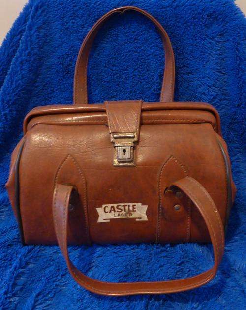 Vintage, Leather Castle Lager Bag - POSTAGE R50