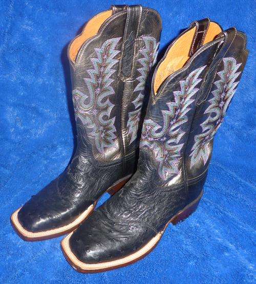 CHRISTMAS SPECIAL!!! Brand New! Black Leather, Hand-Made, Genuine Lucchese Boots (S.A Size 6)