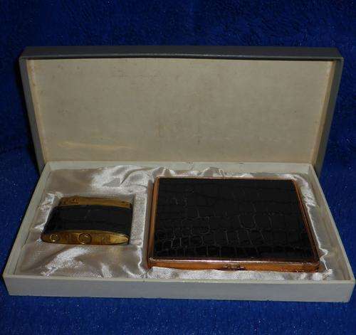 Vintage PENGUIN Lighter No.18250 and Cigarette Case in Original Box - POSTAGE R50