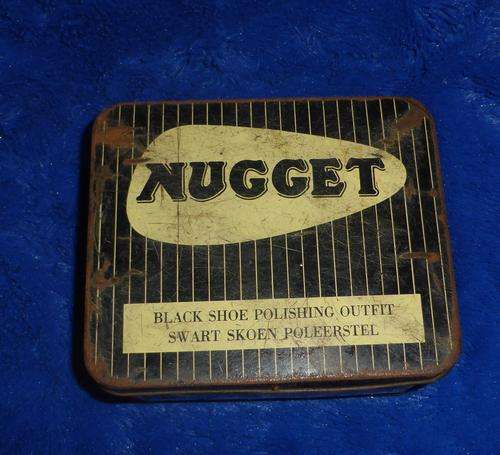 Vintage English & Afrikaans NUGGET Black Shoe Polishing Outfit
