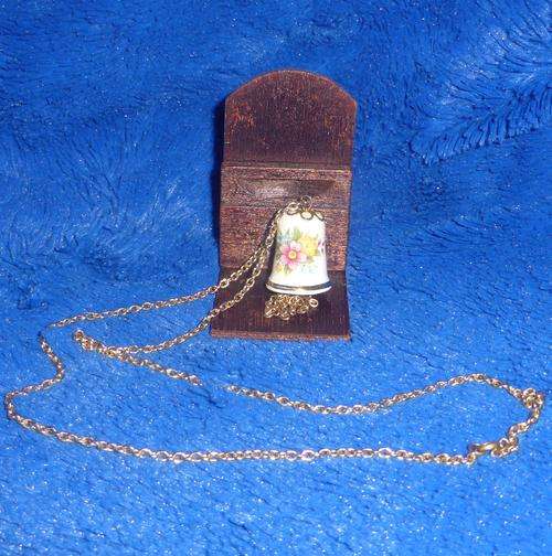 Unusual Vintage Thimble Necklace