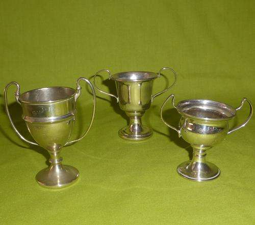 "1937" Trio of Small EPNS Trophies for Athletics