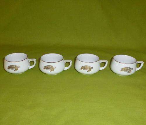 c1950's THOMAS ROSENTHAL GERMANY "Lacroix" 4x Matching TURTLE Cups for One Bid!