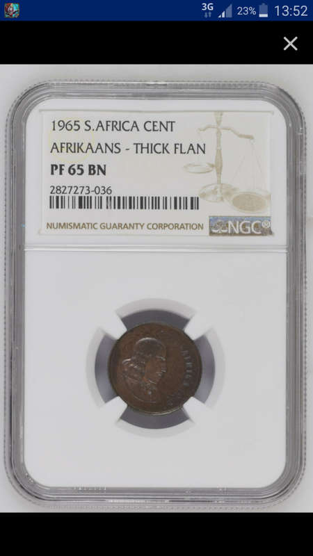 THICK FLAN!!!!ONLY FOR THE BIG GUNS!!!!1965 AFRIKAANS-THICK FLAN PF65 BN POP1