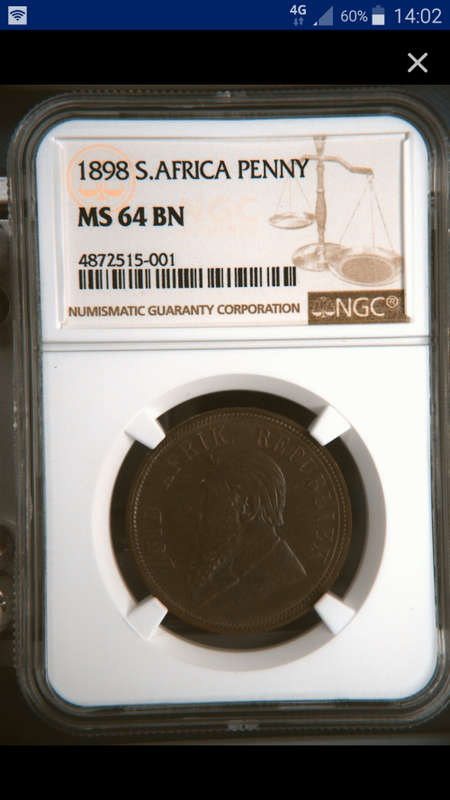 !!!!!WOW ZAR ZAR PENNY 3 OFF 4 CONTINUE 1898 MS64!!!!!!