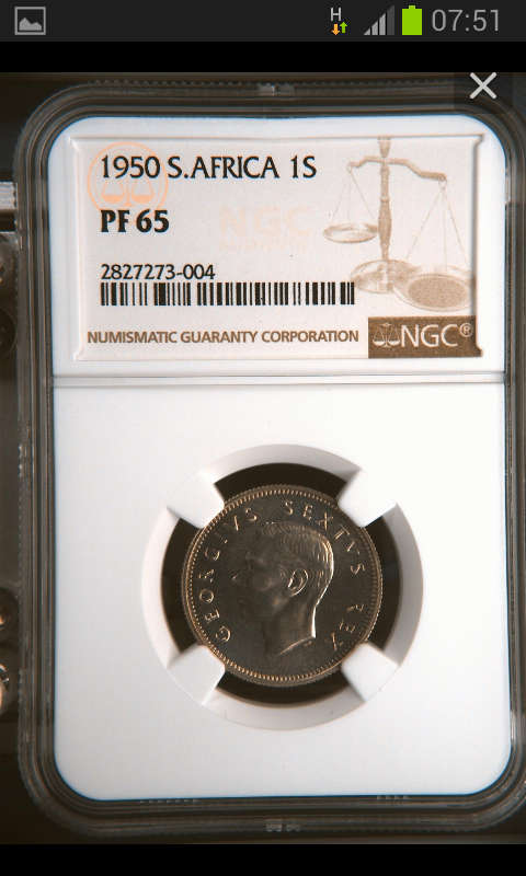 !!!!! START YOUR 1950 SET TODAY!!!1950 1 SHILLING  PF 65 BY NGC!!!!