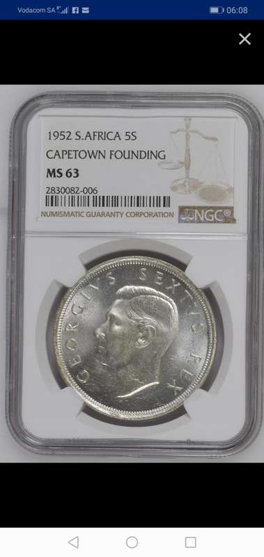 !!!!! STARTING AT SILVER PRICE!!!!1952 5 SHILLING MS 63 HARD TO FIND IN MS!!!!
