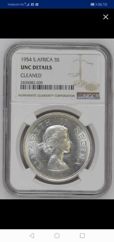 !!!!! STARTING AT SILVER PRICE!!!!1954 5 SHILLING UNC DETAILS HARD TO FIND !!!!