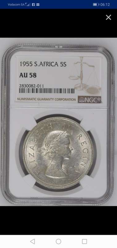 !!!!! STARTING AT SILVER PRICE!!!!1955 5 SHILLING AU 58 HARD TO FIND  !!!!