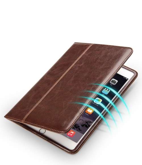 free shipping QIALINO Genuine Leather Case for iPad Pro 9.7 Stand CoverCard compatible for iPad air2