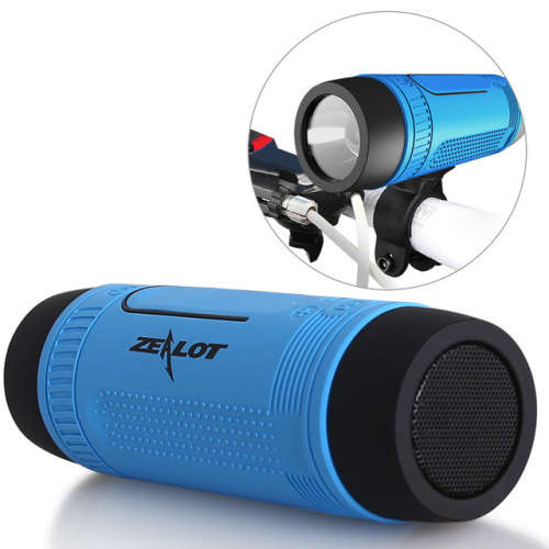 Zealot S1 Bluetooth Outdoor Bicycle Speaker with 4000mAh Power Bank+LED light