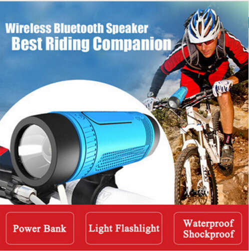 Zealot S1 Bluetooth Outdoor Bicycle Speaker with 4000mAh Power Bank+LED light