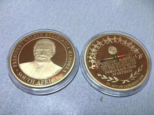 NELSON MANDELA - BY ACT OF CONGRESS BRASS MEDALLION !!!!