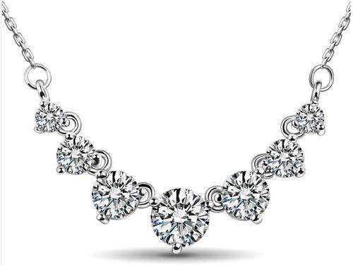 WOWW!!!Genuine 925 Sterling Multi Jewel Choker Necklace
