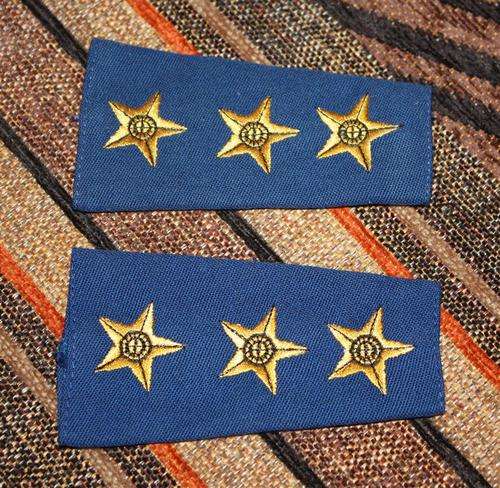 Pair of old SAP Captain embroidered slip-on ranks