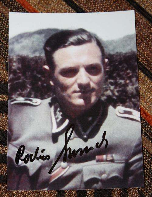Autographed photo of SS Obersharfuhrer Rochus Misch : Last living survivor of the Fuhrerbunker