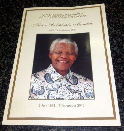 Official State Funeral Programme for the late Nelson Mandela
