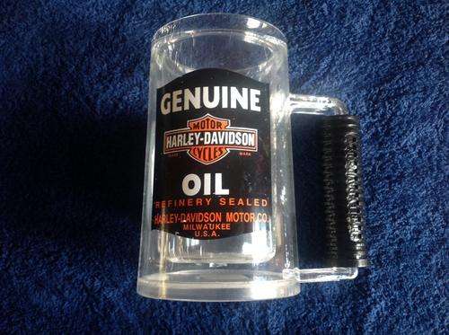Beer Mug containing Genuine Harley-Davidson Motor Cycle Oil