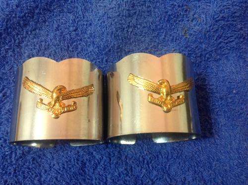 OLD PAIR OF SAAF METAL NAPKIN RINGS