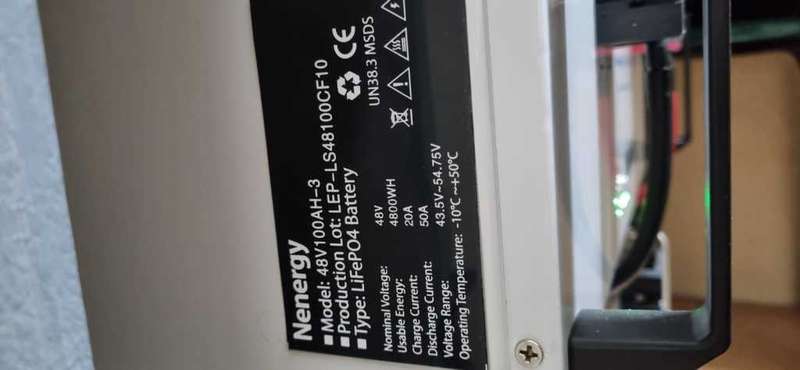 Nenergy 48v/100ah Lithium Ion Battery Wall and Rack Mount