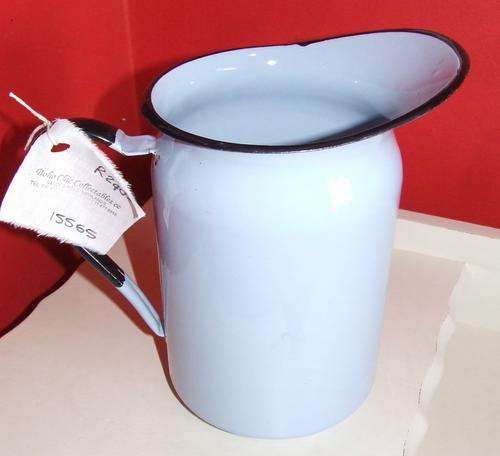 Blue enamel jug
