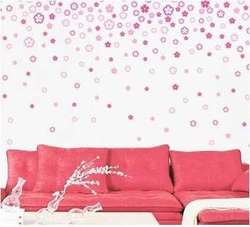 Flower decals - buy one get one free (8-10 flowers on a sheet) ONLY DARK PINK AVAILABLE