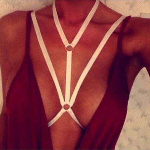 White wrap around the chest bra design lingerie size 34-36