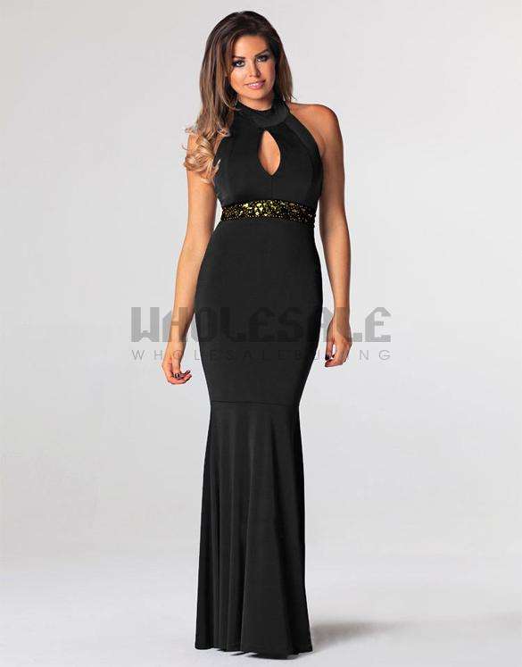 Halterneck style dress in black Size 30-32 - 14 days to pay!!!