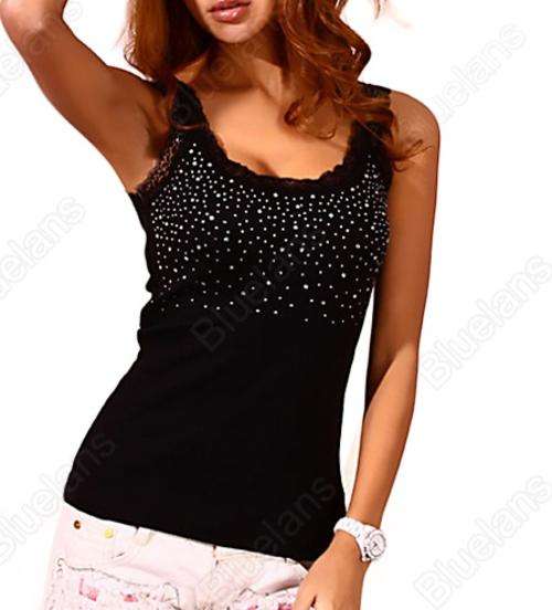 Vest style stunning top with diamante stone work done!!  Size 34 - 14 days to pay!!!