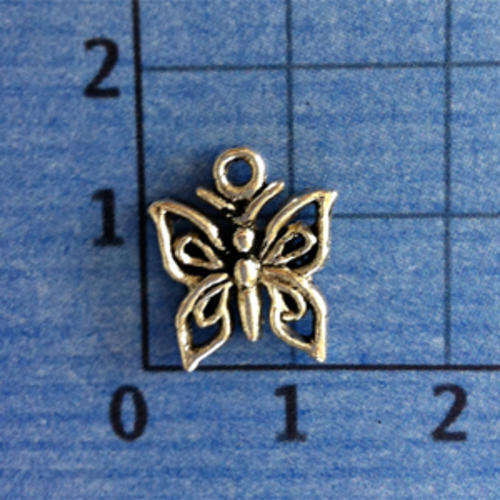 Butterfly Charm (Nickel) - 10 pieces