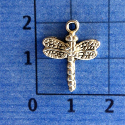 Dragonfly Charm (Nickel) - 6 pieces