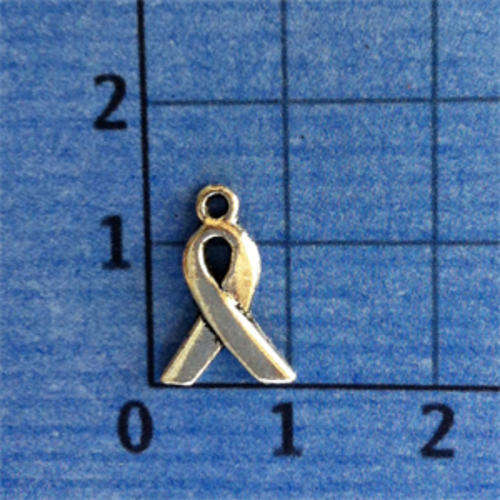 Awareness Ribbon Charm (Nickel) - 10 pieces
