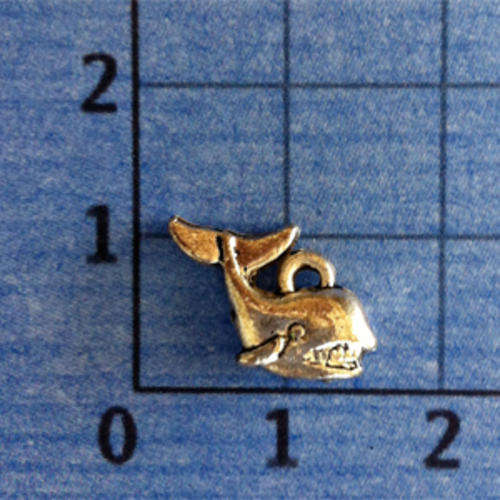 Whale Charm (Nickel) - 6 pieces