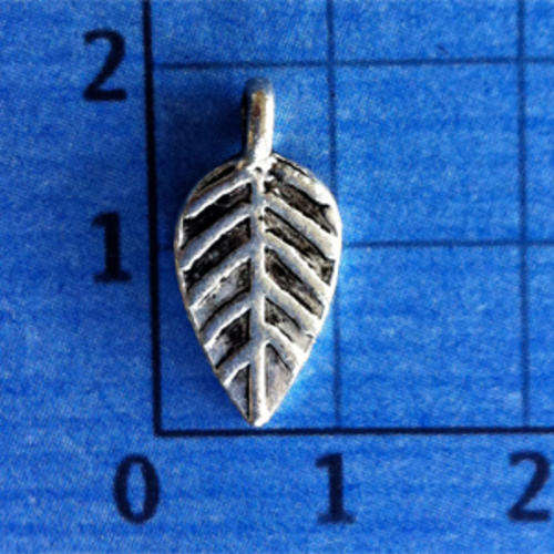 Leaf Charm (Nickel) - 5 pieces