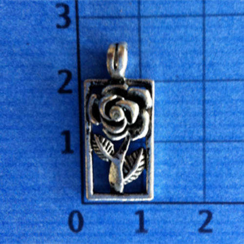 Flower Charm (Nickel) - 4 pieces