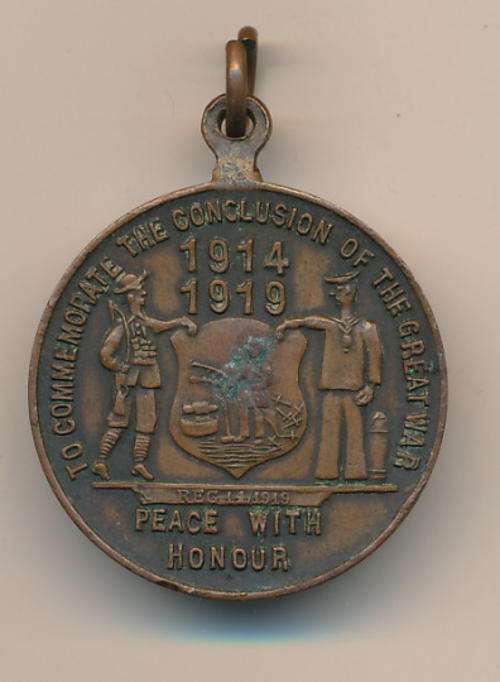 WW1 peace medal as per scan