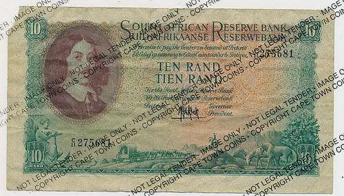 M.H. DeKock R10 banknote as per scan