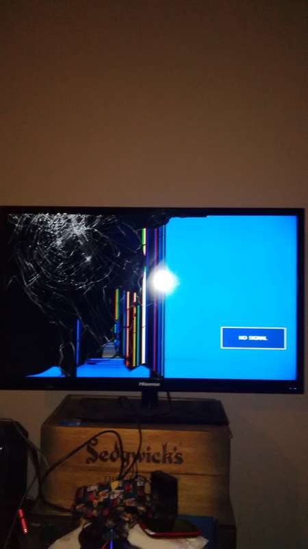 Hisense tv with broken screen