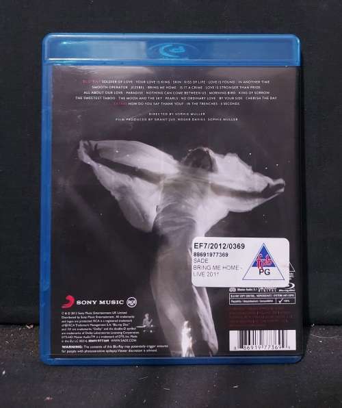 Blu-ray @ R100. Sade - Bring Me Home 2011.