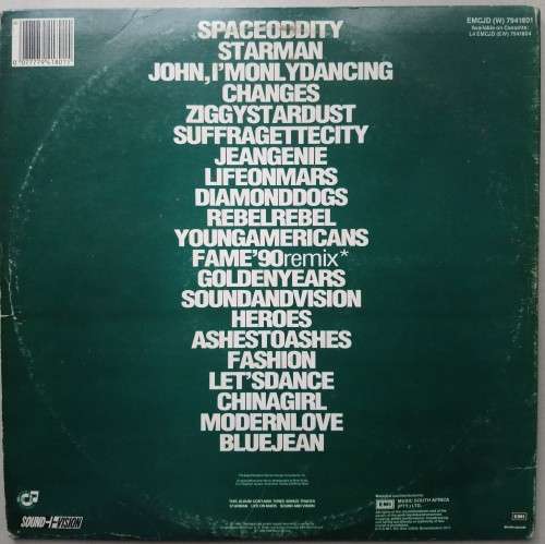 David Bowie - Changes - Double Vinyl LP - SA 1990 - EMCJD (W) 7941801 - VG/VG