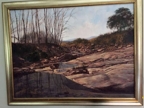 Paddy Starling's A scene from Carnarvon Estate 120 X 90 cm