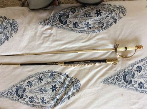 Sword - Rare Navy / Officer Dress Sword - (Make: Robert, Made in Spain)
