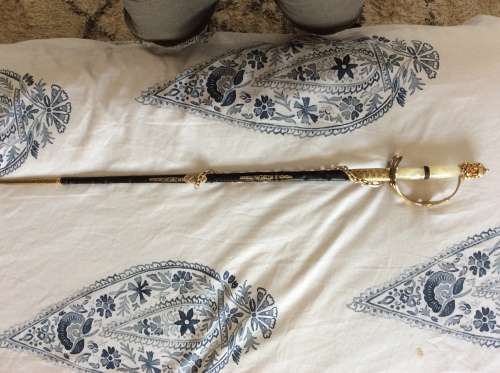 Sword - Rare Navy / Officer Dress Sword - (Make: Robert, Made in Spain)