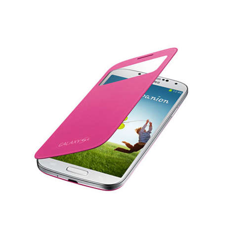 Flip Cover for Samsung S4 in Pink (S-View)