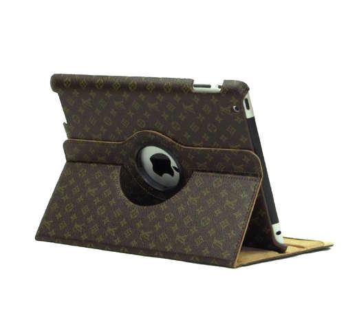 iPad Designer Flower Case in Brown