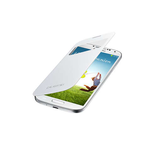 Flip Cover for Samsung S4 in White (S-View)