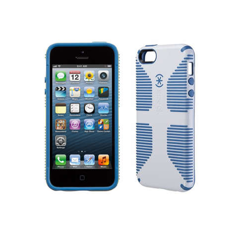 Speck iPhone 5 Grip Cover in White & Blue