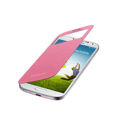 Flip Cover for Samsung S4 in Pink (S-View)