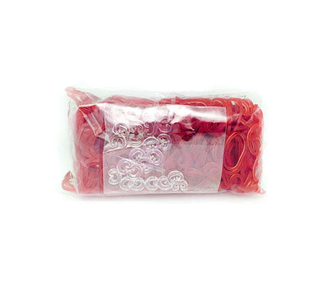 Rainbow Loom Bands in Red - 600 Pieces